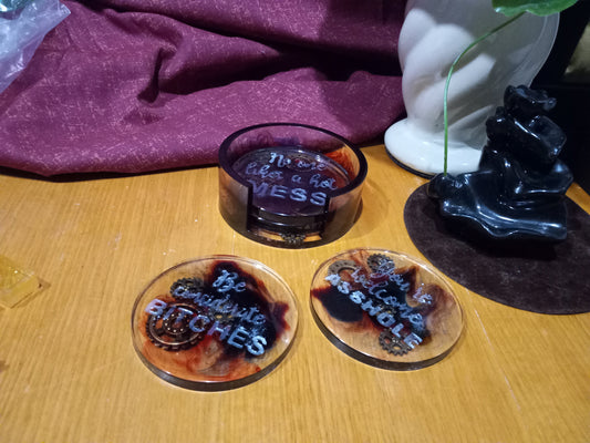 5 piece Coasters with Attitude - Steam Punk Style