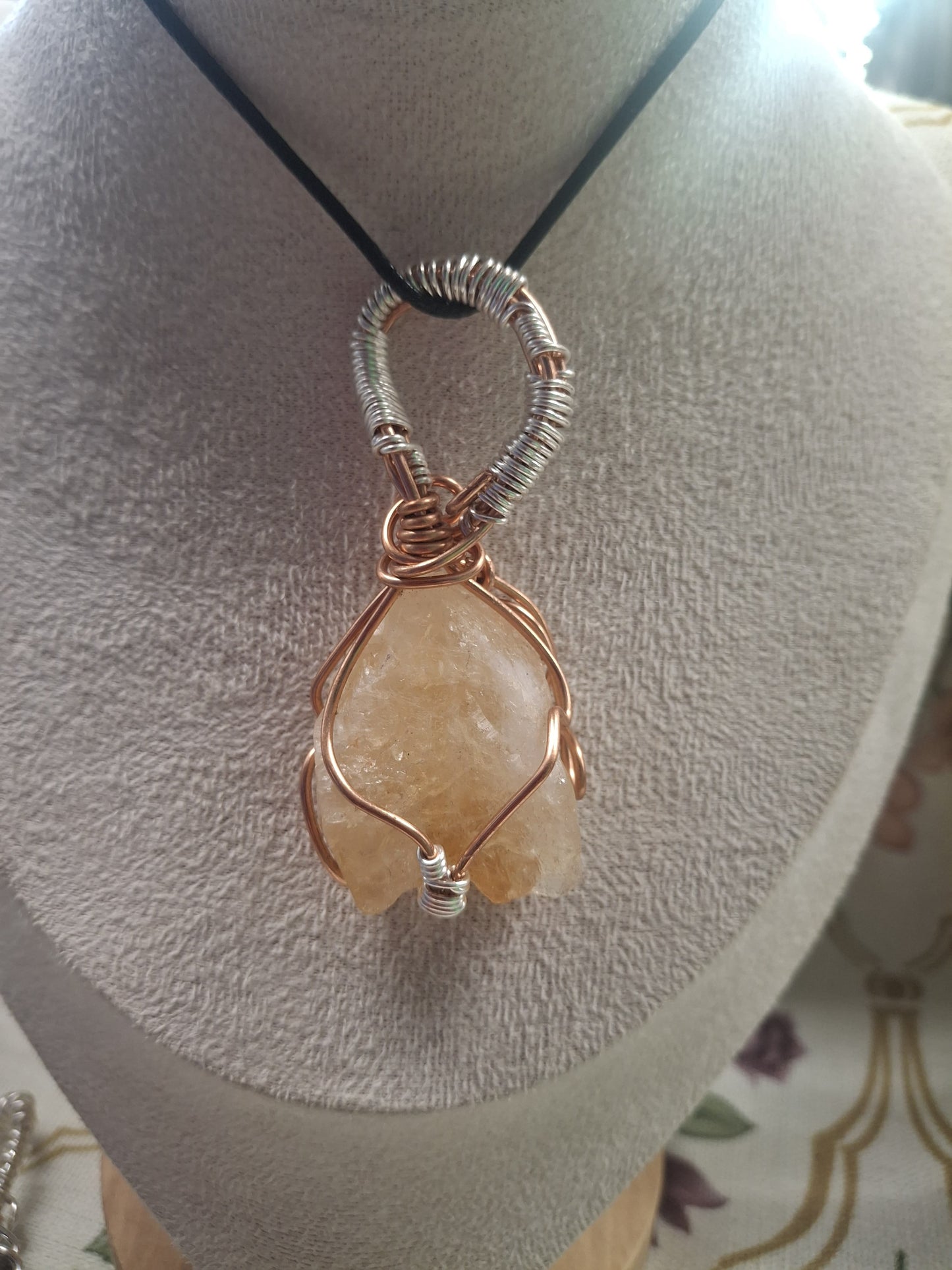 Raw Citrine Pendant – A Story of Light and Abundance