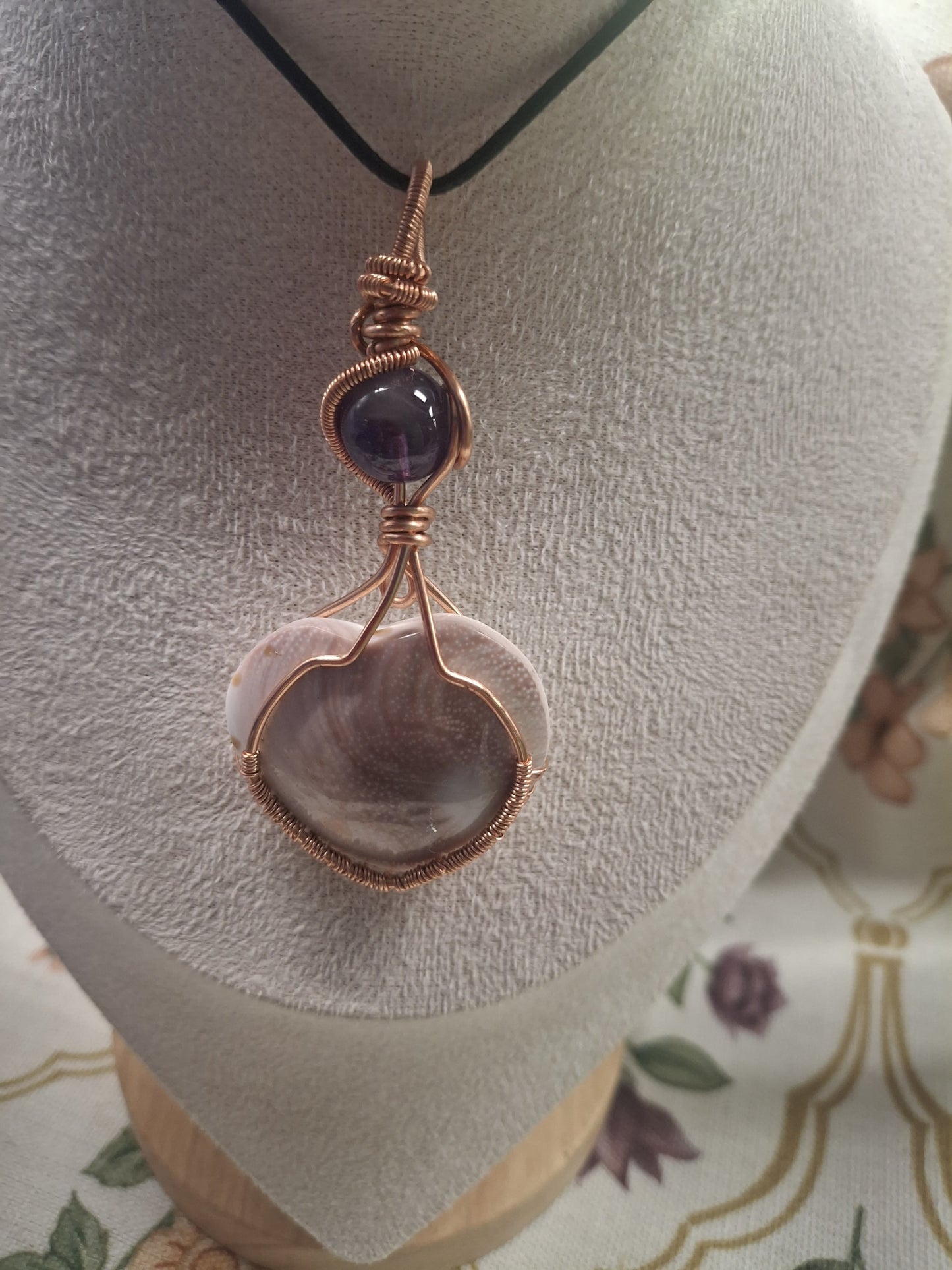 Mother of Pearl Heart Pendant with Amethyst – A Story of Gentle Love and Protection