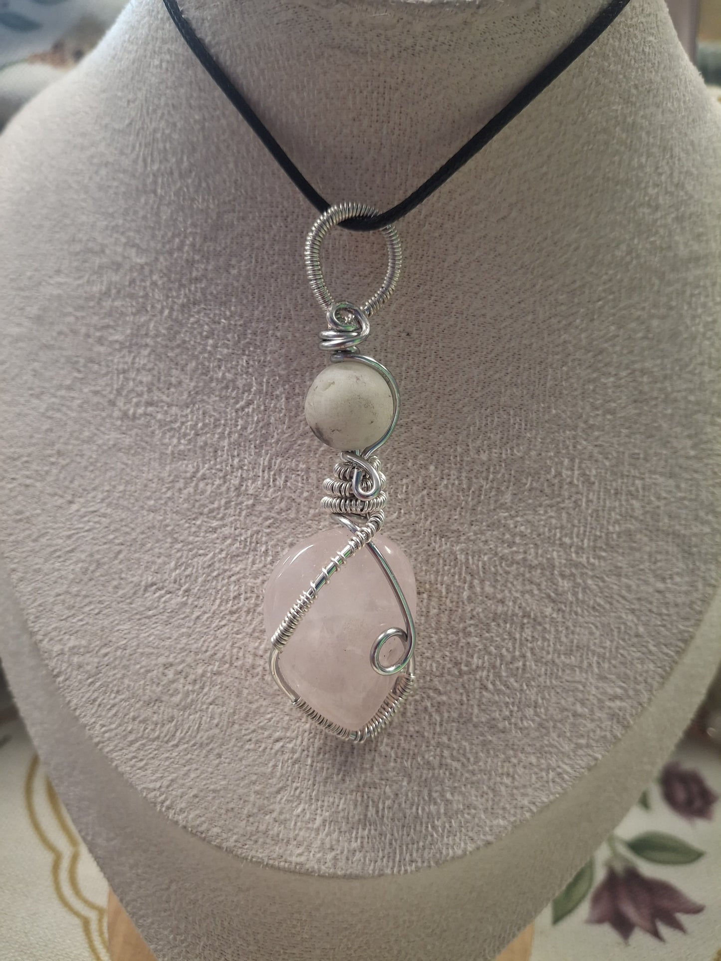 Rose Quartz Teardrop with Raw Amazonite – A Story of Love and Truth